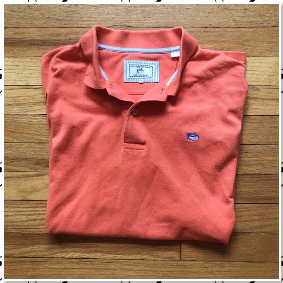Southern Tide Other - Southern Tide Shipjack Pique Polo Shirt Peach XL